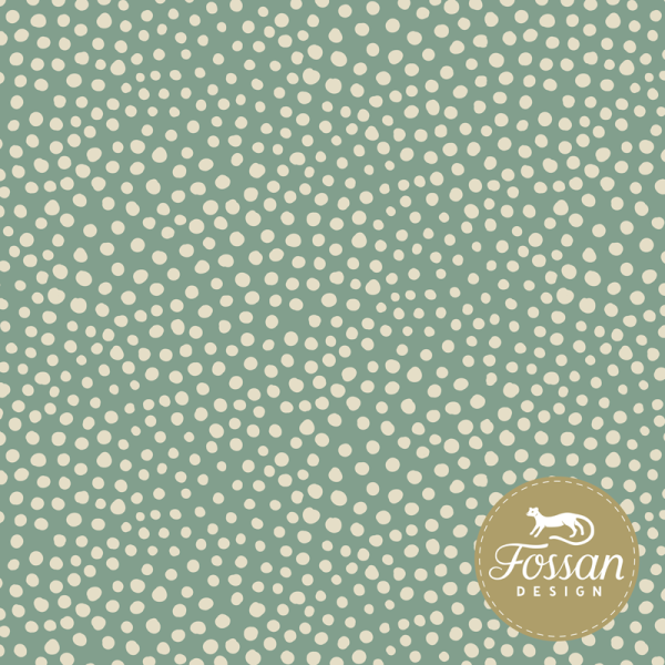 Stone Dots - dark mint - Bio-Jersey