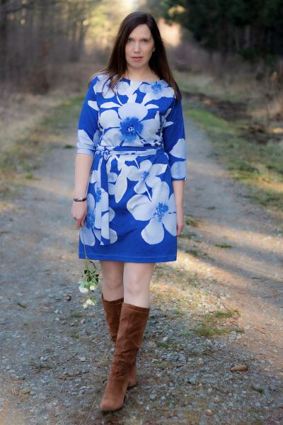 SoftBlossom - mono kobaltblau - Bio-Jersey