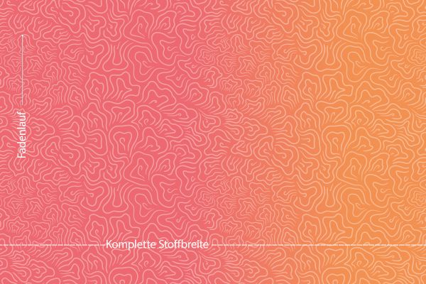 Sommerwind - gradient grapefruit - Viskose-Jersey - VORBESTELLUNG