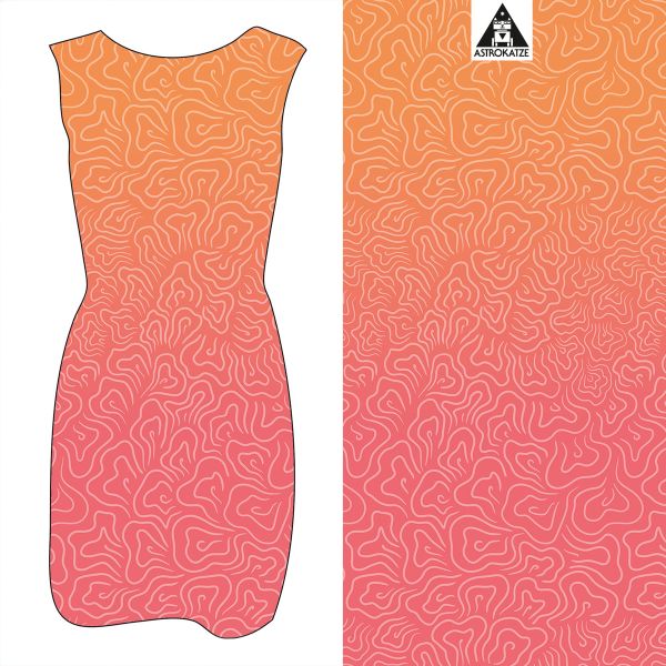 Sommerwind - gradient grapefruit - Viskose-Jersey - VORBESTELLUNG