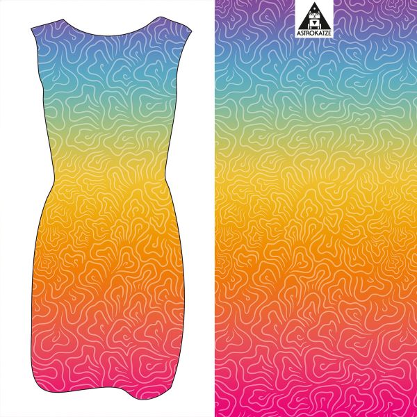 Sommerwind - gradient rainbow - Viskose-Jersey - VORBESTELLUNG