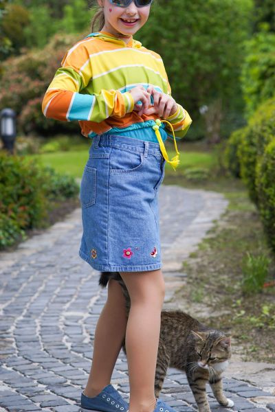 SpringStripes - türkis - Bio-Jersey