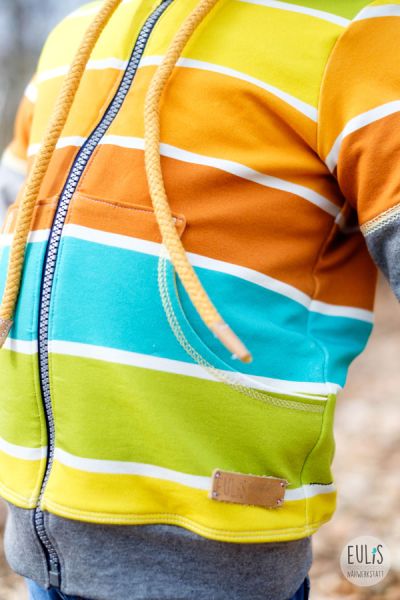 SpringStripes - türkis - Bio-Sommersweat - 1,50 m RESTSTÜCK