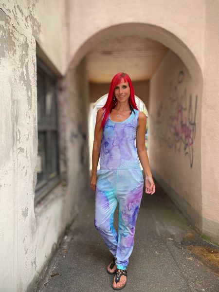 SummerSplash - cool magic - Bio-Sommersweat 230 g/m2 - 1,35 m RESTSTÜCK
