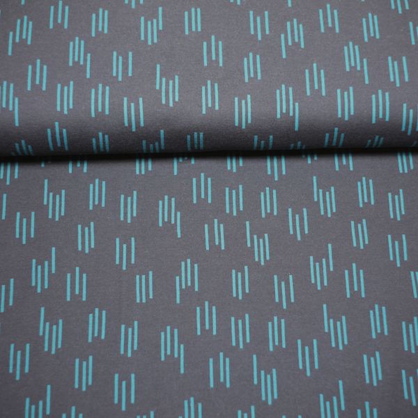 TriLine - anthrazit - Bio-Jacquard angeraut - 0,80 m RESTSTÜCK