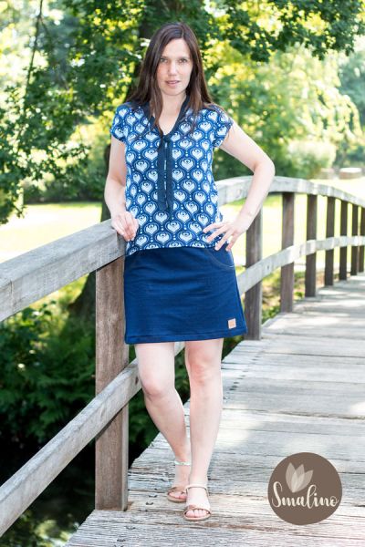 Vintage-Uni LIGHT - dunkelblau - Bio-Sommersweat