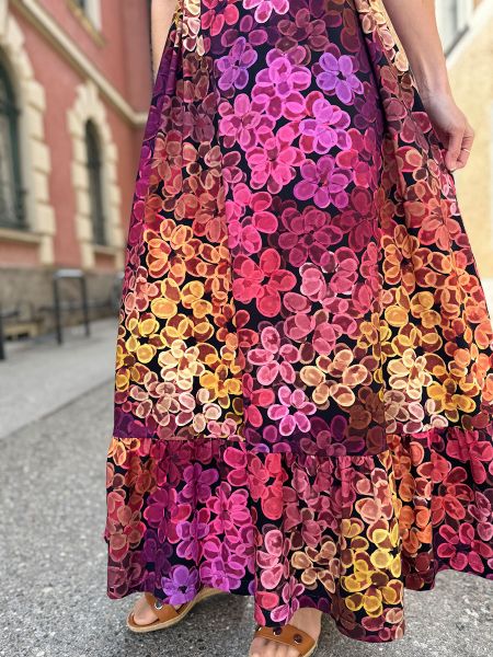 VibrantBlossom - solar pop - Bio-Jersey - A/B-Ware - 1,00 m RESTSTÜCK