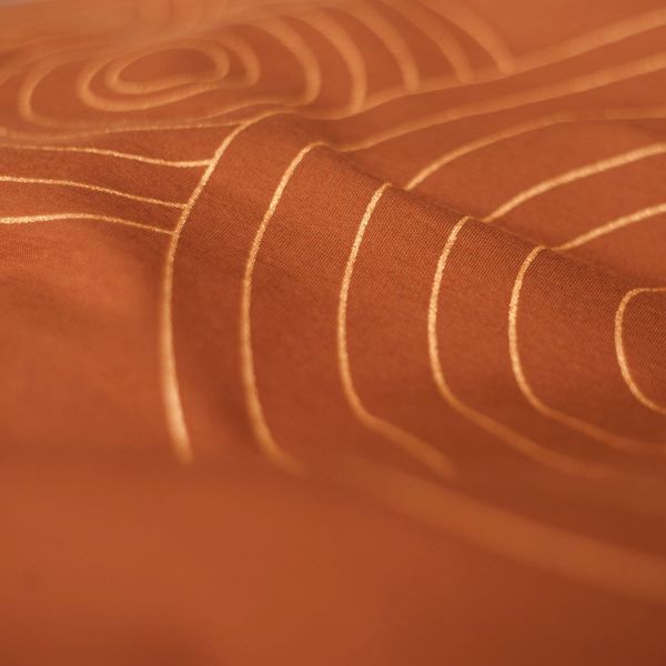 ArtDeco - rotbraun / kupfer Glitzer Metallicprint - Bio-Sommersweat