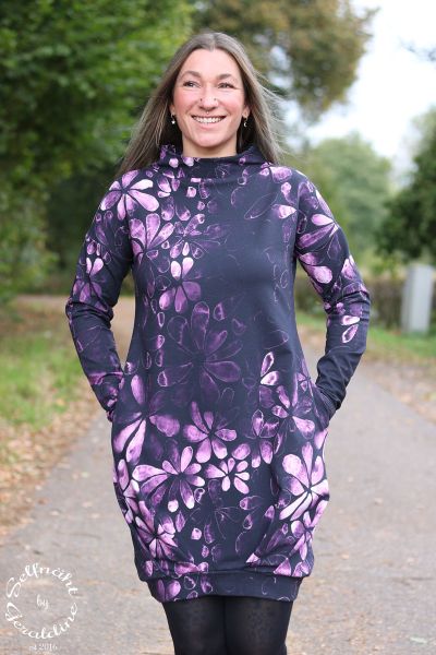 ColorFlowers - dark - mono lila - Bio-Sommersweat