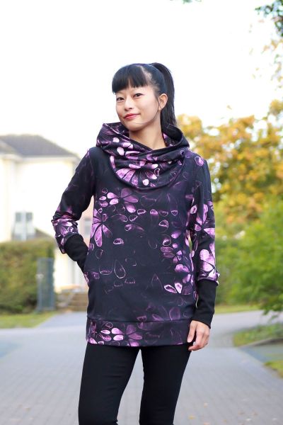 ColorFlowers - dark - mono lila - Bio-Sommersweat