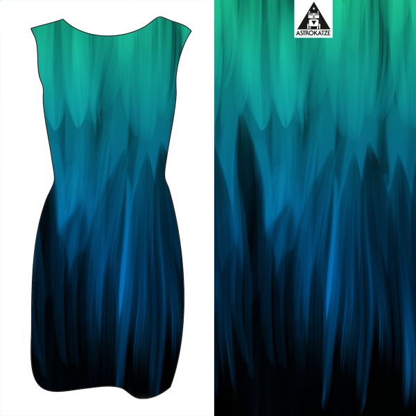 Aurora Floralis - cool lagoon - Viskose-Jersey - VORBESTELLUNG