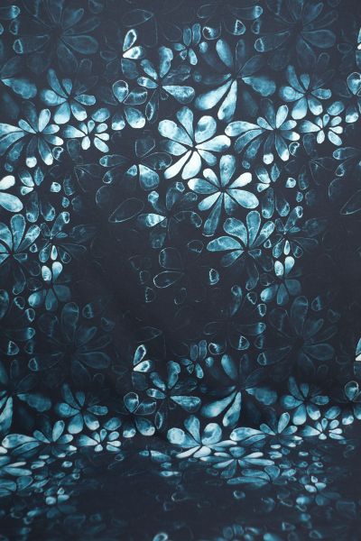 ColorFlowers - dark - mono blau - Bio-Sommersweat