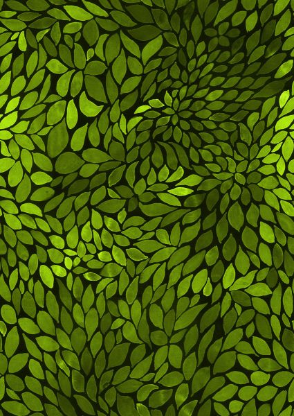 ColorLeaves MINI - mono moosgrün - Bio-Jersey