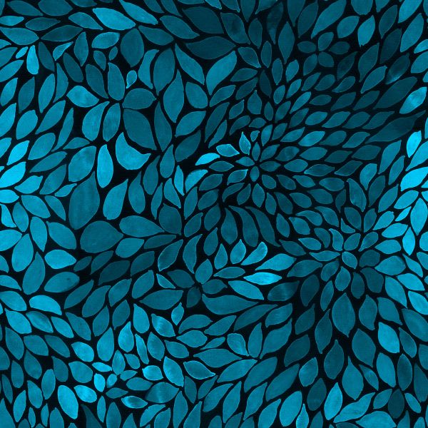 ColorLeaves MINI - mono himmelblau - Viskose-Jersey - VORBESTELLUNG