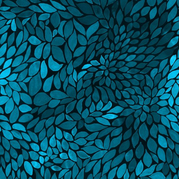 ColorLeaves MINI - mono himmelblau - Viskose Webware - VORBESTELLUNG