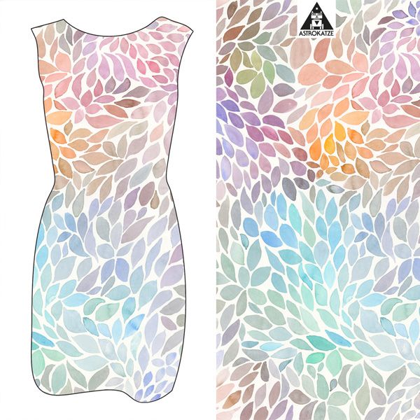 ColorLeaves - sweet aquarell - Viskose-Jersey - VORBESTELLUNG