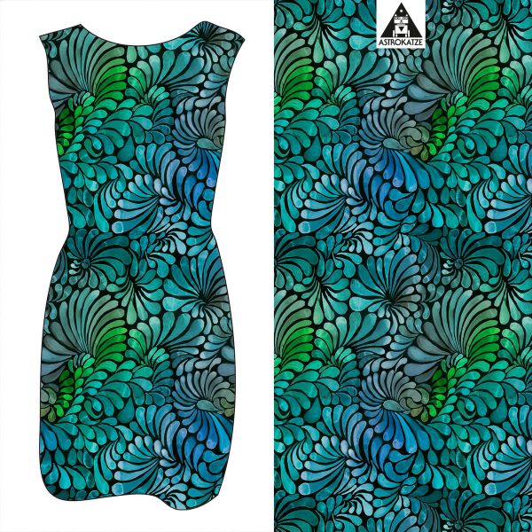 ColorDrops MID - lagoon vibe - Viskose Webware - VORBESTELLUNG