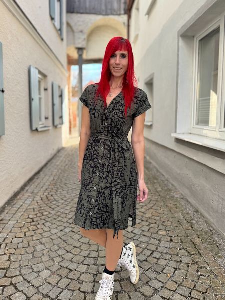 connected - olivgrün - Bio-Jersey - 0,50 m RESTSTÜCK