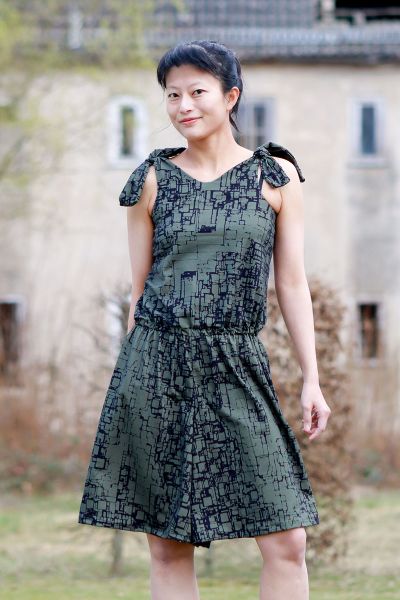 connected - olivgrün - Bio-Jersey - 0,50 m RESTSTÜCK