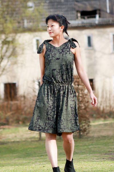 connected - olivgrün - Bio-Jersey - 0,50 m RESTSTÜCK