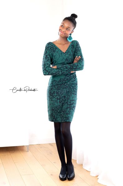 connected - petrol - Bio-Jersey - 1,20 m RESTSTÜCK