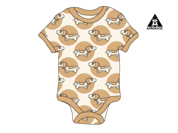 Dachshund - beige - Bio-Jersey