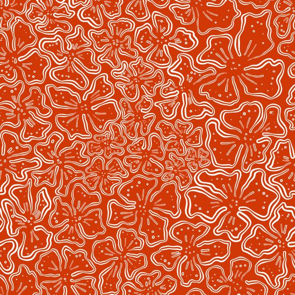 MagicBlossom - orangerot - Bio Popeline - 100 % CO