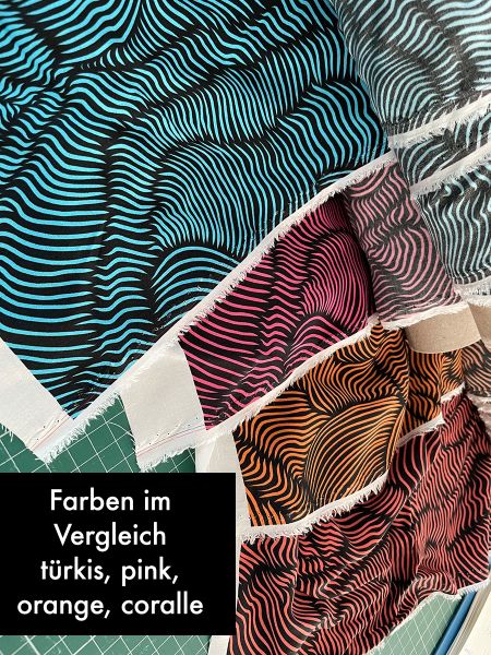 Sinnesrauschen - türkis - Viskose Webware
