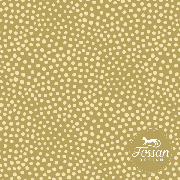 Stone Dots - gold - Bio-Jersey - 2,45 m RESTSTÜCK