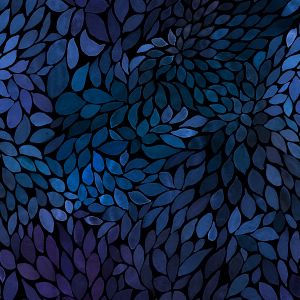 ColorLeaves - magic blue - Viskose-Jersey