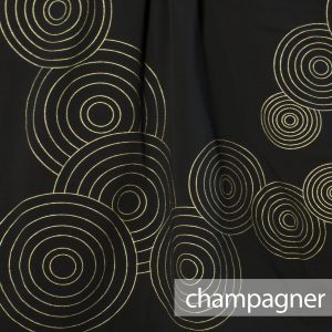 ArtDeco - schwarz / champagner Glitzer Metallicprint - Bio-Sommersweat