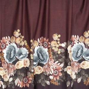 AutumnBlossom - burgundy - Bio-Sommersweat - 0,50 m RESTSTÜCK
