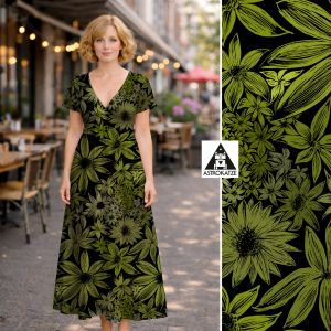 BlossomBreeze - moosgrün - Viskose-Jersey - VORBESTELLUNG