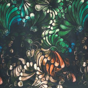 ColorDrops BIG - dark - wild style - grün / braun - Bio-Sommersweat - 1,05 m RESTSTÜCK