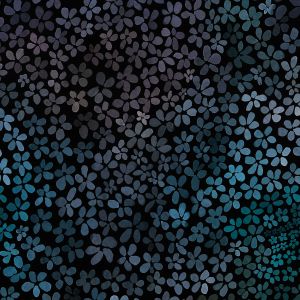 ColorBlossom - fantasy night - blau / lila - Bio-Jersey