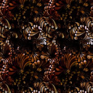 ColorDrops MINI - dark - cognac - Bio-JERSEY - 1,05 m RESTSTÜCK