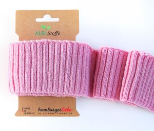 Bio-Grobstrickbündchen - rosé-mélange (A34)