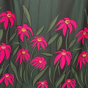 FlowerBreeze - dunkelgrün / pink - Viskosejersey