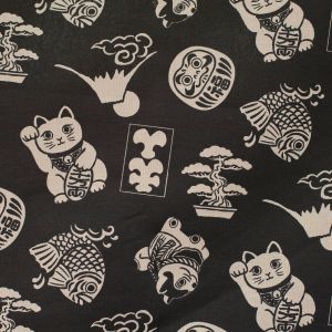 Classic Japan Lucky Charms - schwarz / grau - CANVAS 100 % CO