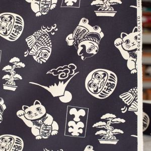 Classic Japan Lucky Charms - navy / ecru - CANVAS 100 % CO