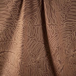 MagicLines - braun / kupfer - Glitzer-Metallic-Print - Bio-Sommersweat