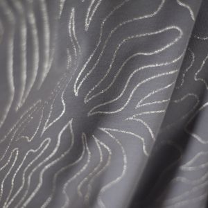 MagicLines - grau / silber - Glitzer-Metallic-Print - Bio-Sommersweat
