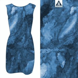 MysticSpace - mono blau - Viskose Webware - VORBESTELLUNG