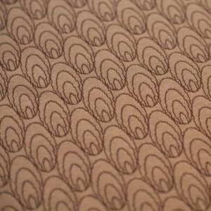 OvalWavesMINI - beige - Bio-Jacquard - 0,60 m RESTSTÜCK