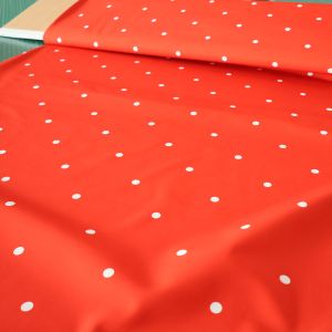 Polka Dots MINI - rot / weiß - Softshell - 2,90 m RESTSTÜCK