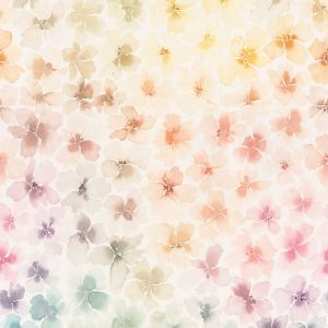 RainbowBlossom - pastel - Bio-Jersey - 1,00 m RESTSTÜCK