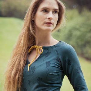 SwimmingBlossom - dunkelgrün - Bio-Sommersweat - 1,50 m RESTSTÜCK