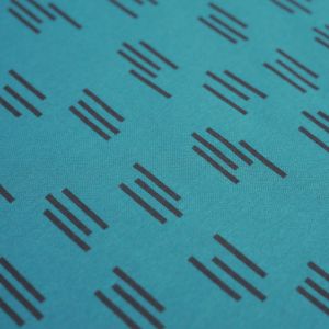 TriLine - petrol - Bio-Jacquard angeraut - 2,00 m RESTSTÜCK