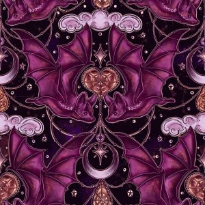 Whimsical Bats - pink - Bio-Jersey