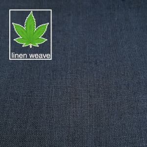 Bio Hanf Leinen - navy - Webware